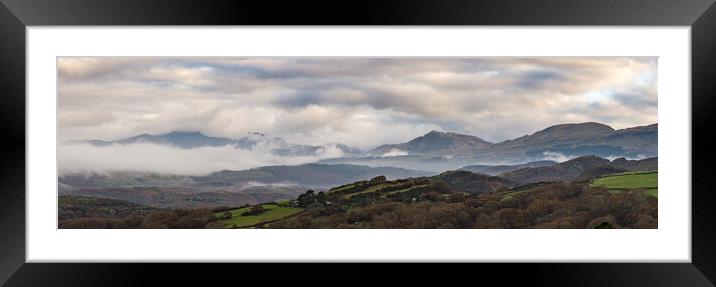 Misty morning in Snowdonia Framed Mounted Print by Andrew Kearton