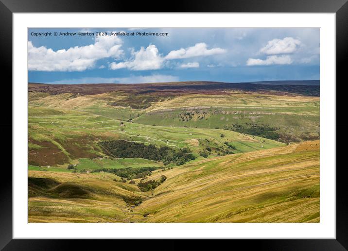 Upper Swaledale, North Yorkshire, England Framed Mounted Print by Andrew Kearton