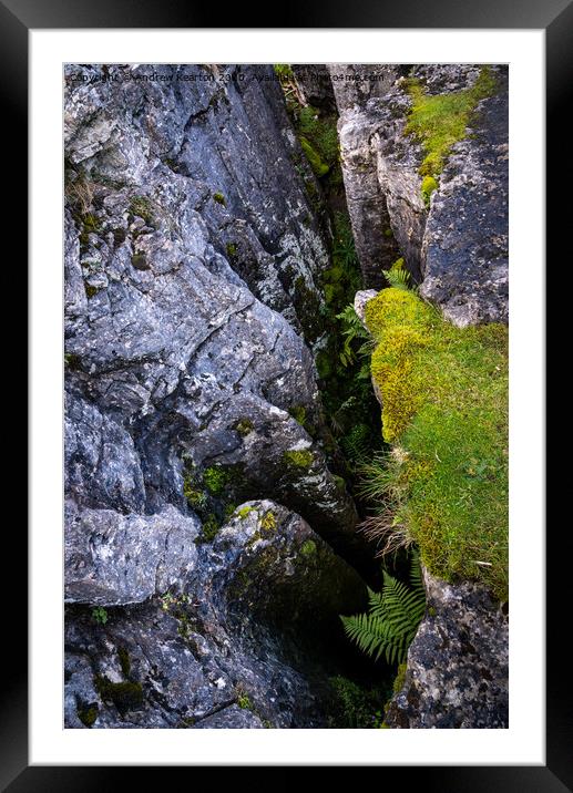 The Buttertubs, North Yorkshire Framed Mounted Print by Andrew Kearton