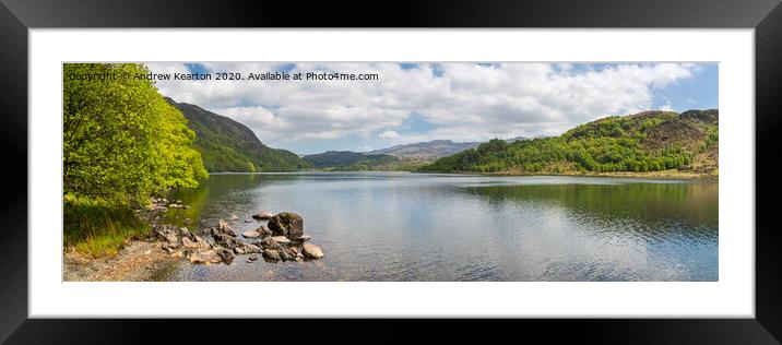 Llyn Dinas, Snowdonia national park, Wales Framed Mounted Print by Andrew Kearton