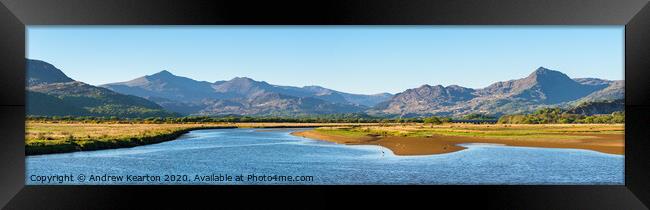 Mount Snowdon from Porthmadog, North Wales Framed Print by Andrew Kearton