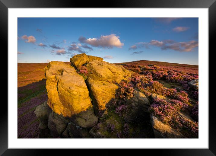 The Worm Stones, Glossop, Derbyshire Framed Mounted Print by Andrew Kearton