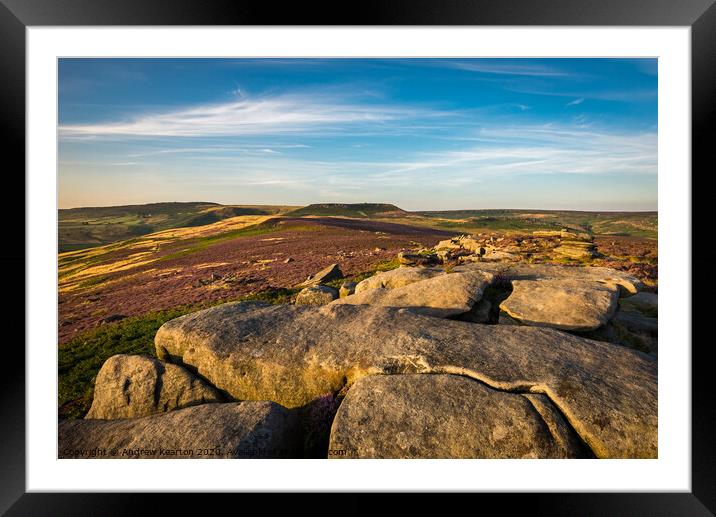 Over Owler Tor, Peak District Framed Mounted Print by Andrew Kearton