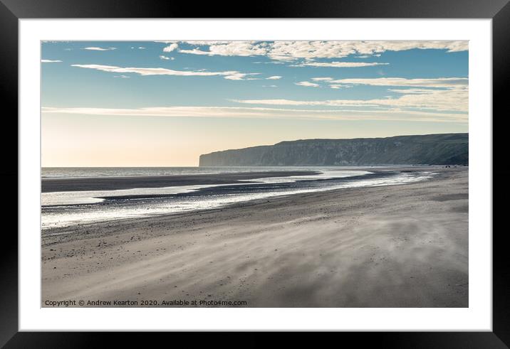 Filey Bay and Bempton Cliffs, North Yorkshire Framed Mounted Print by Andrew Kearton