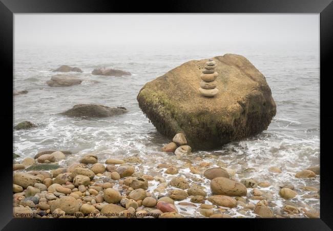 Coastal Zen Framed Print by Andrew Kearton