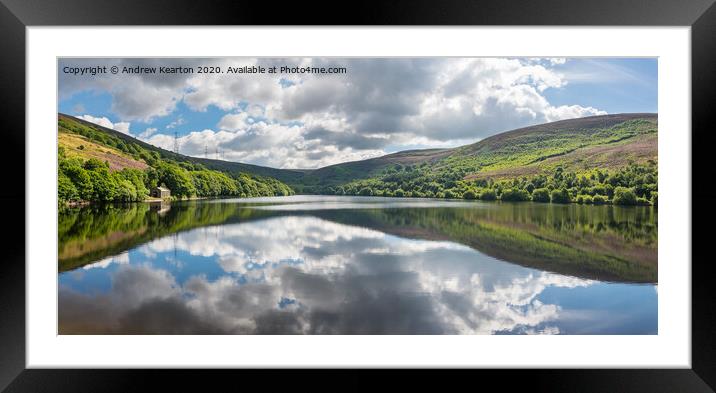 Walkerwood reservoir, Stalybridge country park Framed Mounted Print by Andrew Kearton