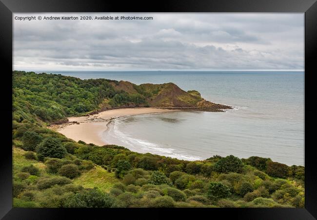 Cayton Bay, Scarborough, North Yorkshire Framed Print by Andrew Kearton