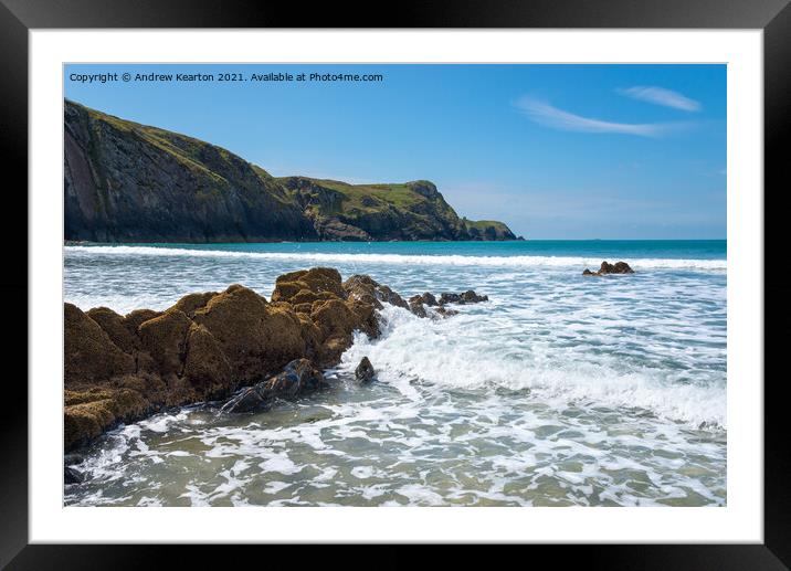 Traeth Llyfn, Abereiddy, Pembrokeshire Framed Mounted Print by Andrew Kearton