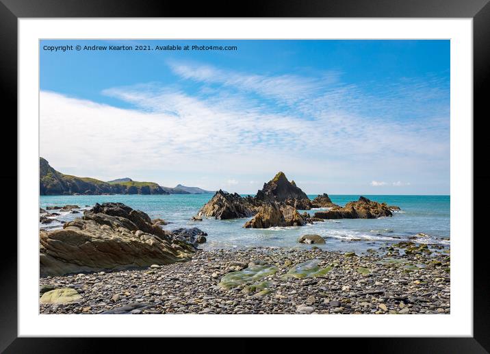 Traeth Llyfn, Abereiddy, Pembrokeshire Framed Mounted Print by Andrew Kearton