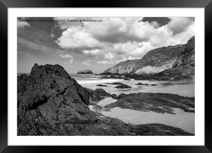 Traeth Llyfn, Pembrokeshire, Wales Framed Mounted Print by Andrew Kearton