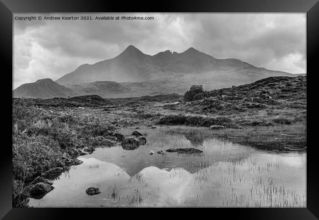 The Cuillins seen from Sligachan, Isle of Skye, Scotland Framed Print by Andrew Kearton