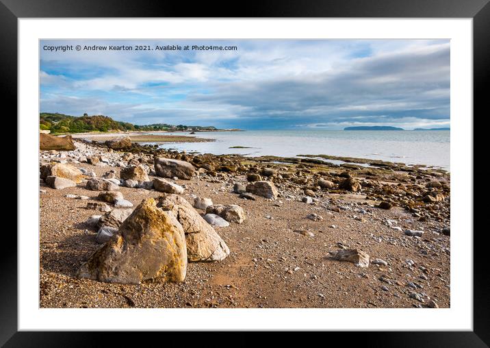Lleiniog beach, Menai Strait, Anglesey Framed Mounted Print by Andrew Kearton