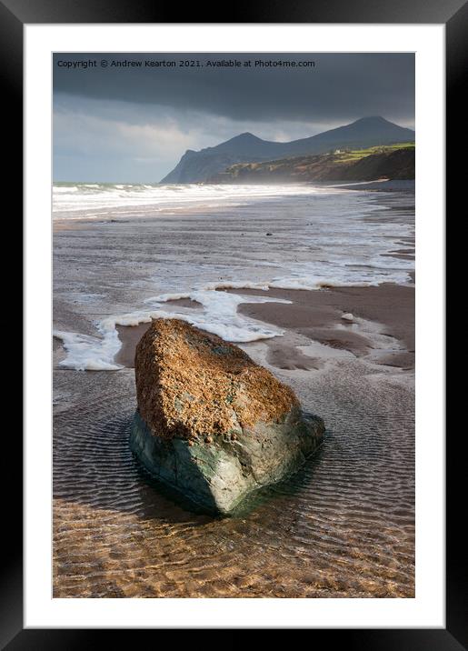 Nefyn beach, North Wales Framed Mounted Print by Andrew Kearton
