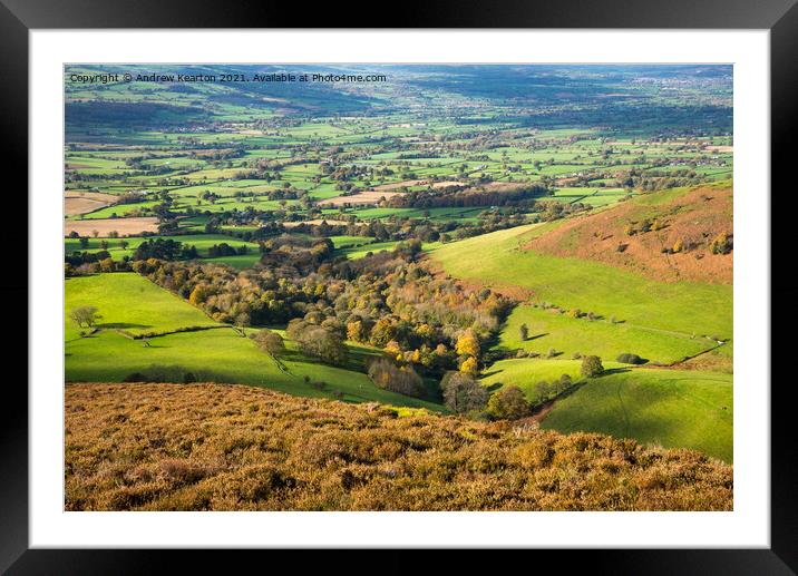 Vale of Clwyd in autumn Framed Mounted Print by Andrew Kearton