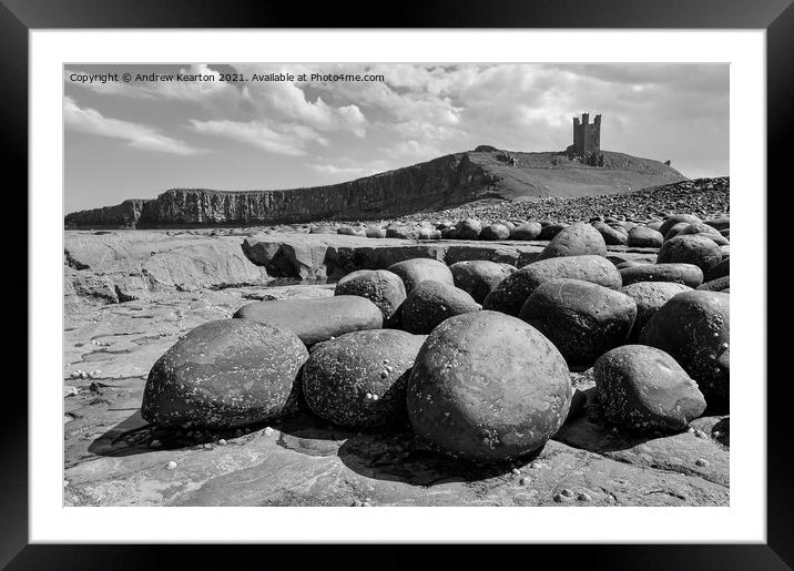 Dunstanburgh Castle, Northumberland Framed Mounted Print by Andrew Kearton
