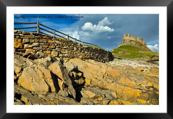Lindisfarne Castle, Northumberland Framed Mounted Print by Andrew Kearton