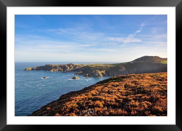 Pwll Deri at sunrise, Pembrokeshire, Wales Framed Mounted Print by Andrew Kearton