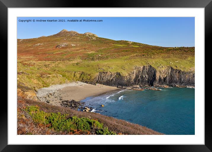 Porthmelgan beach, Pembrokeshire, Wales Framed Mounted Print by Andrew Kearton