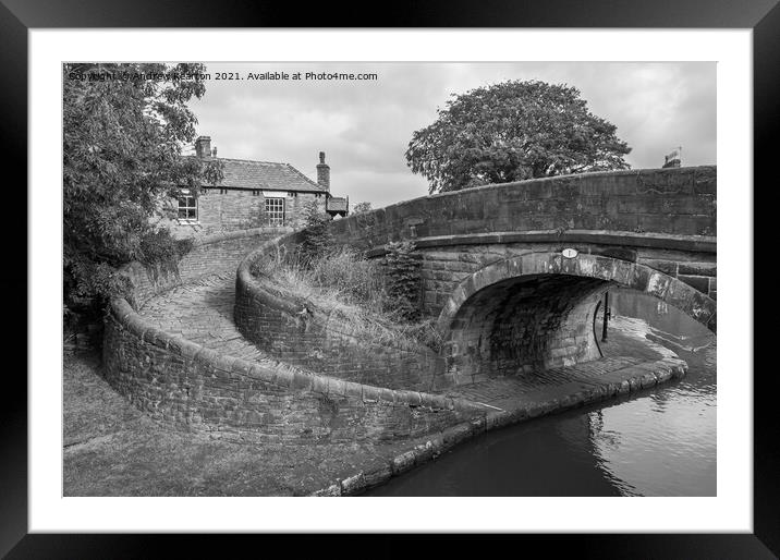 Macclesfield canal at Marple, Stockport, England Framed Mounted Print by Andrew Kearton