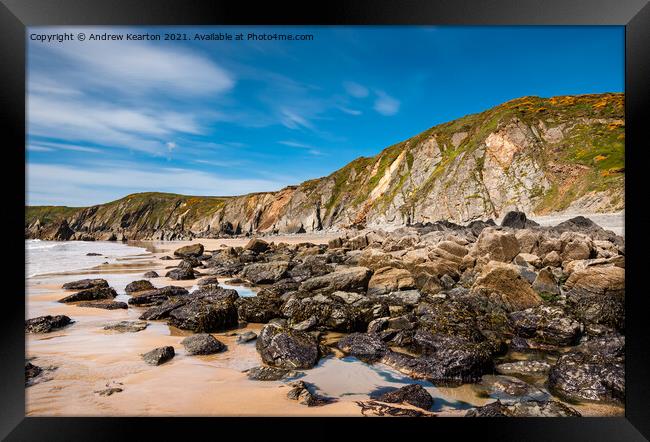 Marloes Sands, Pembrokeshire, Wales Framed Print by Andrew Kearton
