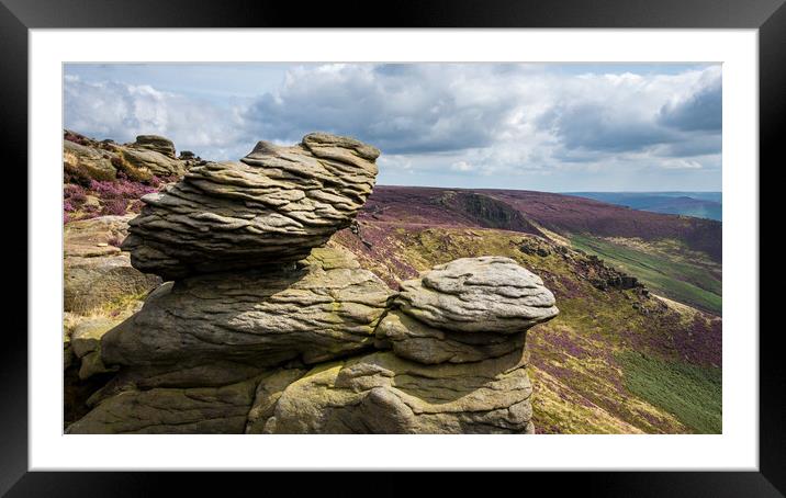 Upper Tor, Kinder Scout, Derbyshire Framed Mounted Print by Andrew Kearton