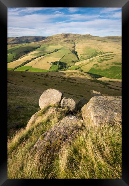 Kinder Scout from Hayfield, Peak District, Derbyshire Framed Print by Andrew Kearton