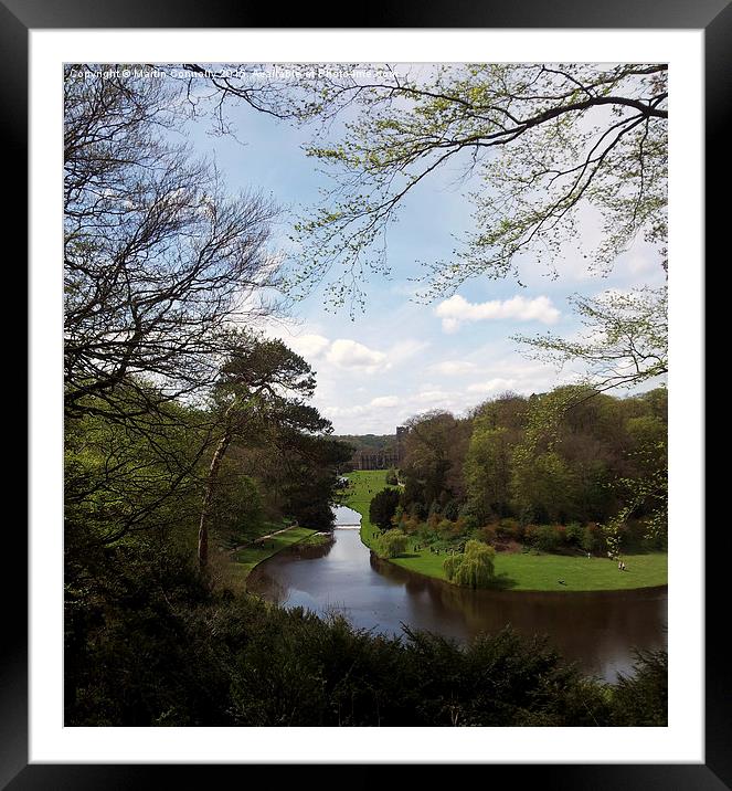 Fountains Abbey and Studley Royal Water Garden Framed Mounted Print by Martin Connolly