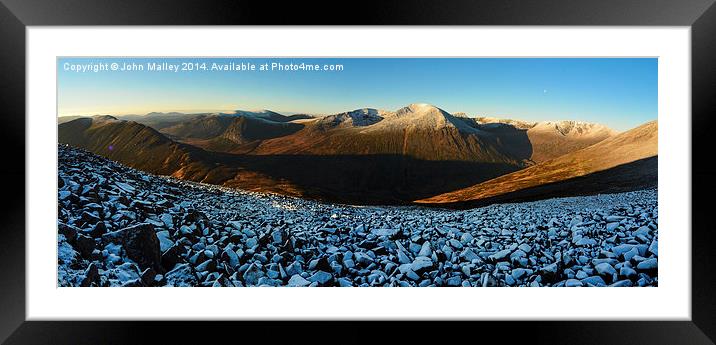  Winter in the Cairngorm Mountains Framed Mounted Print by John Malley
