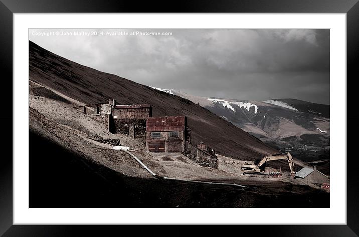 Abandoned mine at Force Crag  Framed Mounted Print by John Malley