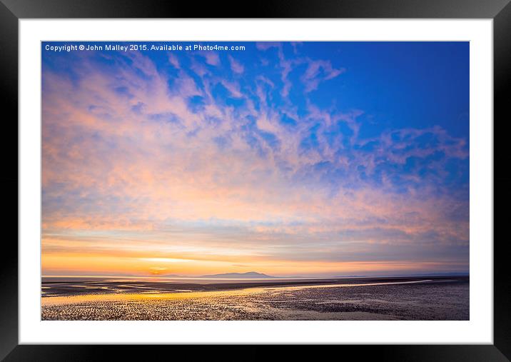  Solway Firth Sunset Framed Mounted Print by John Malley