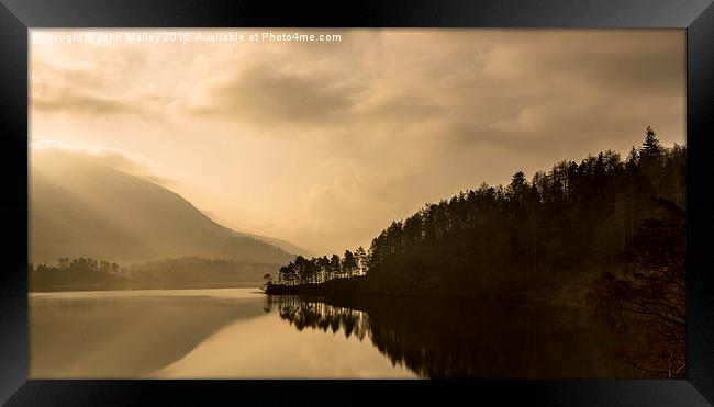  Thirlmere Calm Framed Print by John Malley