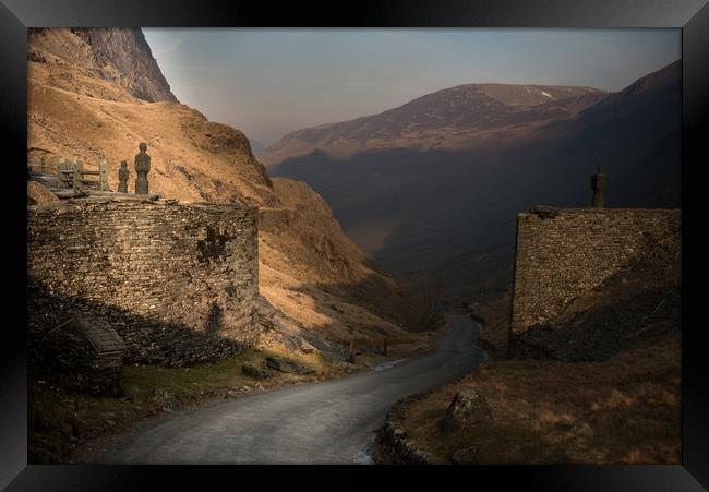 Sentries at Honister Pass Framed Print by John Malley