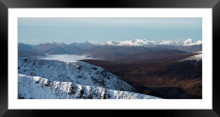 Winter Mountaineering in Scotland Framed Mounted Print by John Malley