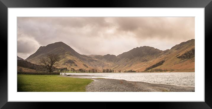 Winters Morning Buttermere Framed Mounted Print by John Malley