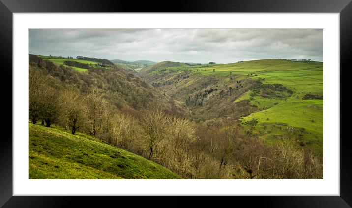 The Limestone Gorge of Dovedale Framed Mounted Print by John Malley