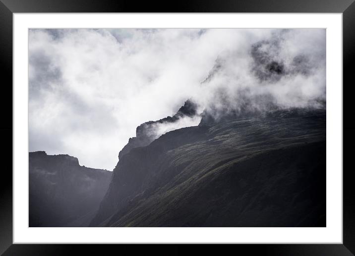 Moody Mountains Framed Mounted Print by John Malley