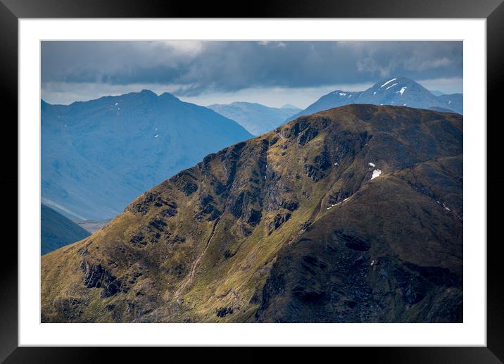 Scottish Mountains Framed Mounted Print by John Malley