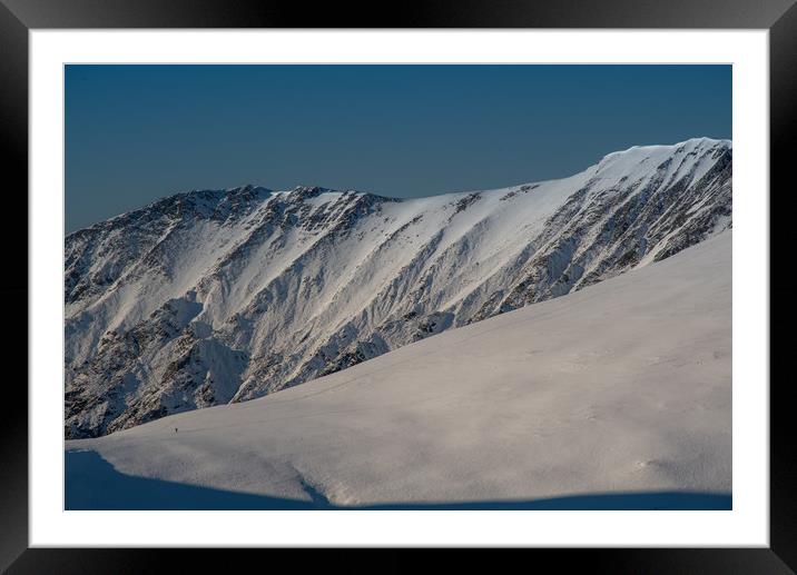 Winter Mountaineering Framed Mounted Print by John Malley
