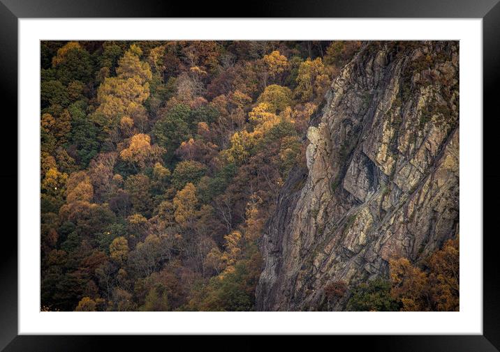 Troutdale Pinnacle in Borrowdale Framed Mounted Print by John Malley