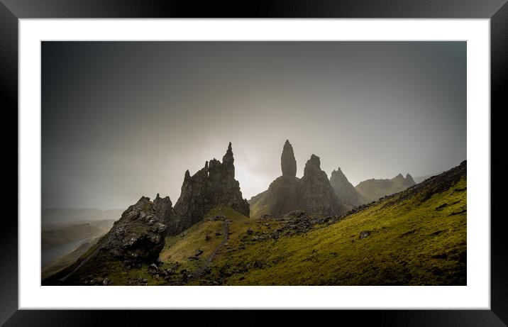 The Old Man of Storr - Trotternish Framed Mounted Print by John Malley