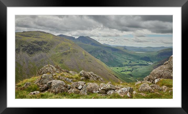 A View of Wasdale Framed Mounted Print by John Malley