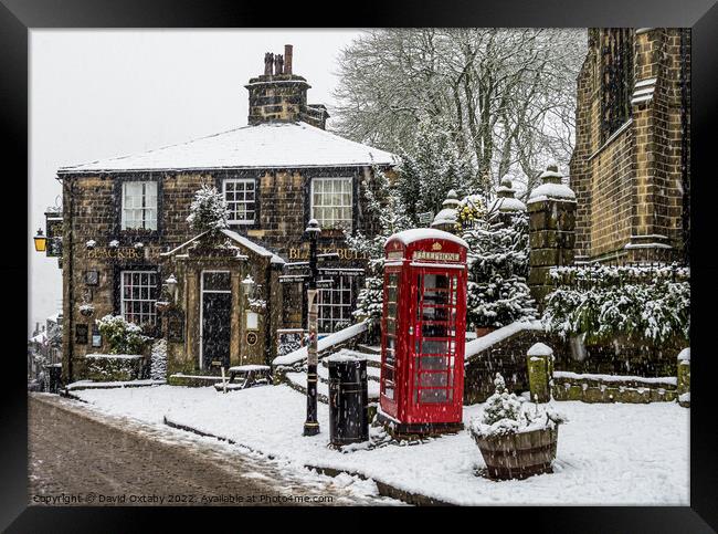 Haworth in the Snow Framed Print by David Oxtaby  ARPS