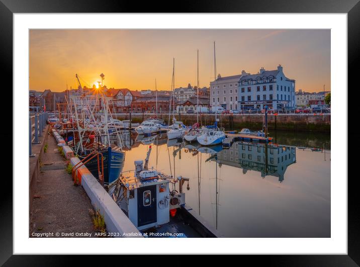 Douglas Harbour Sunset - Isle of Man Framed Mounted Print by David Oxtaby  ARPS