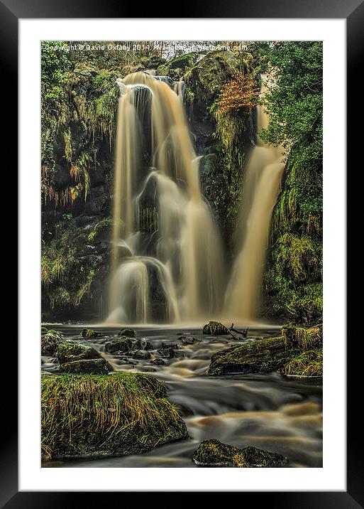  Waterfall at Bolton Abbey Yorkshire Framed Mounted Print by David Oxtaby  ARPS