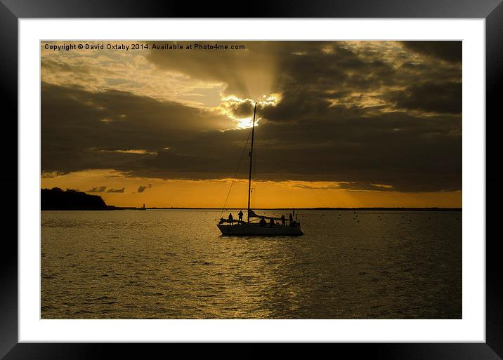  Solent Sunset Isle of Wight Framed Mounted Print by David Oxtaby  ARPS