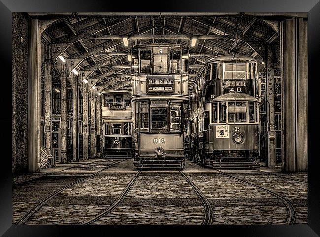  Trams at Crich Framed Print by David Oxtaby  ARPS