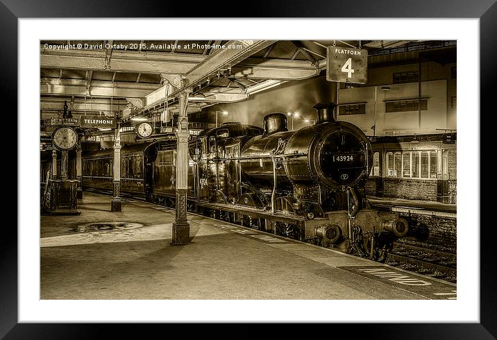 43924 at Keighley Station  Framed Mounted Print by David Oxtaby  ARPS