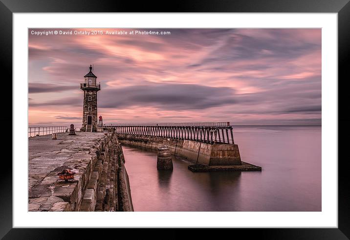  Whitby Harbour early evening Framed Mounted Print by David Oxtaby  ARPS