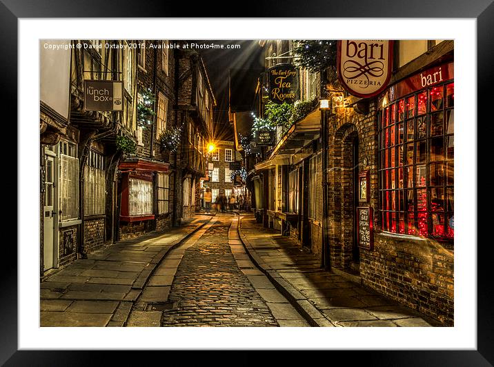  The Shambles - York Framed Mounted Print by David Oxtaby  ARPS