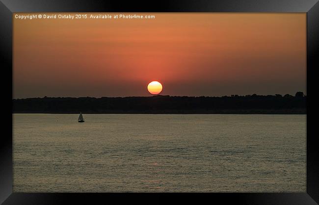  sunset on the Solent Framed Print by David Oxtaby  ARPS